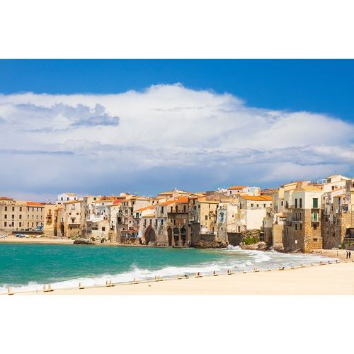 Palermo Province-Cefalu The beach on the Mediterranean Sea in the town of Cefalu